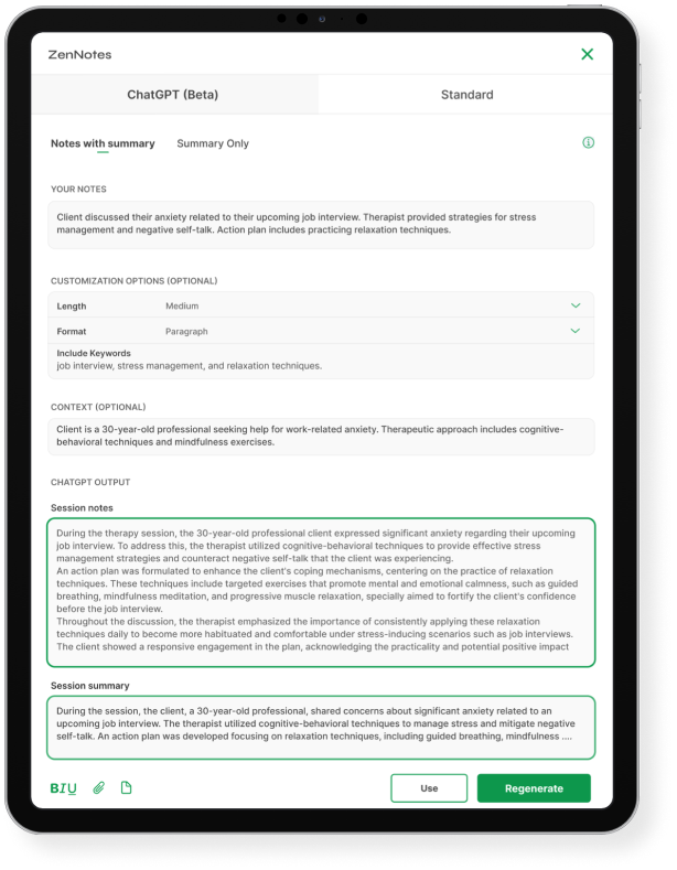 Image showing zennotes on an iPad